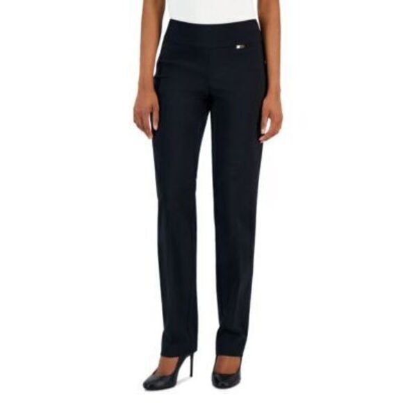 I.n.c. International Concepts Pants - I.N.C. International Concepts Women's Black Pull-On Straight-Leg Pants 10 NWT